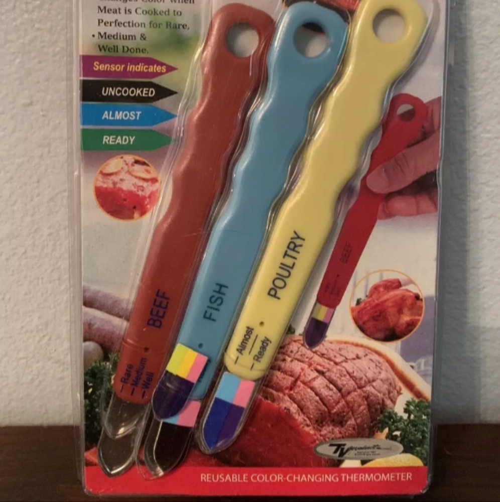 Thermal make color changing thermometer fork by gourmet  NIP.